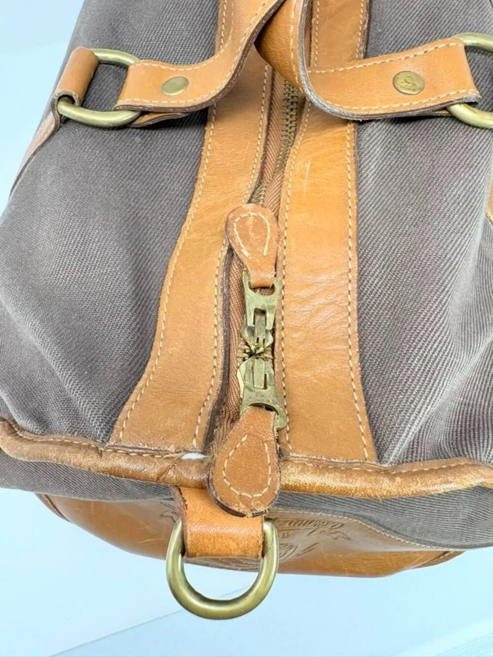 Vintage Ghurka No. 47 Cargo II Duffel Bag Canvas Leather Marley Hodgson USA